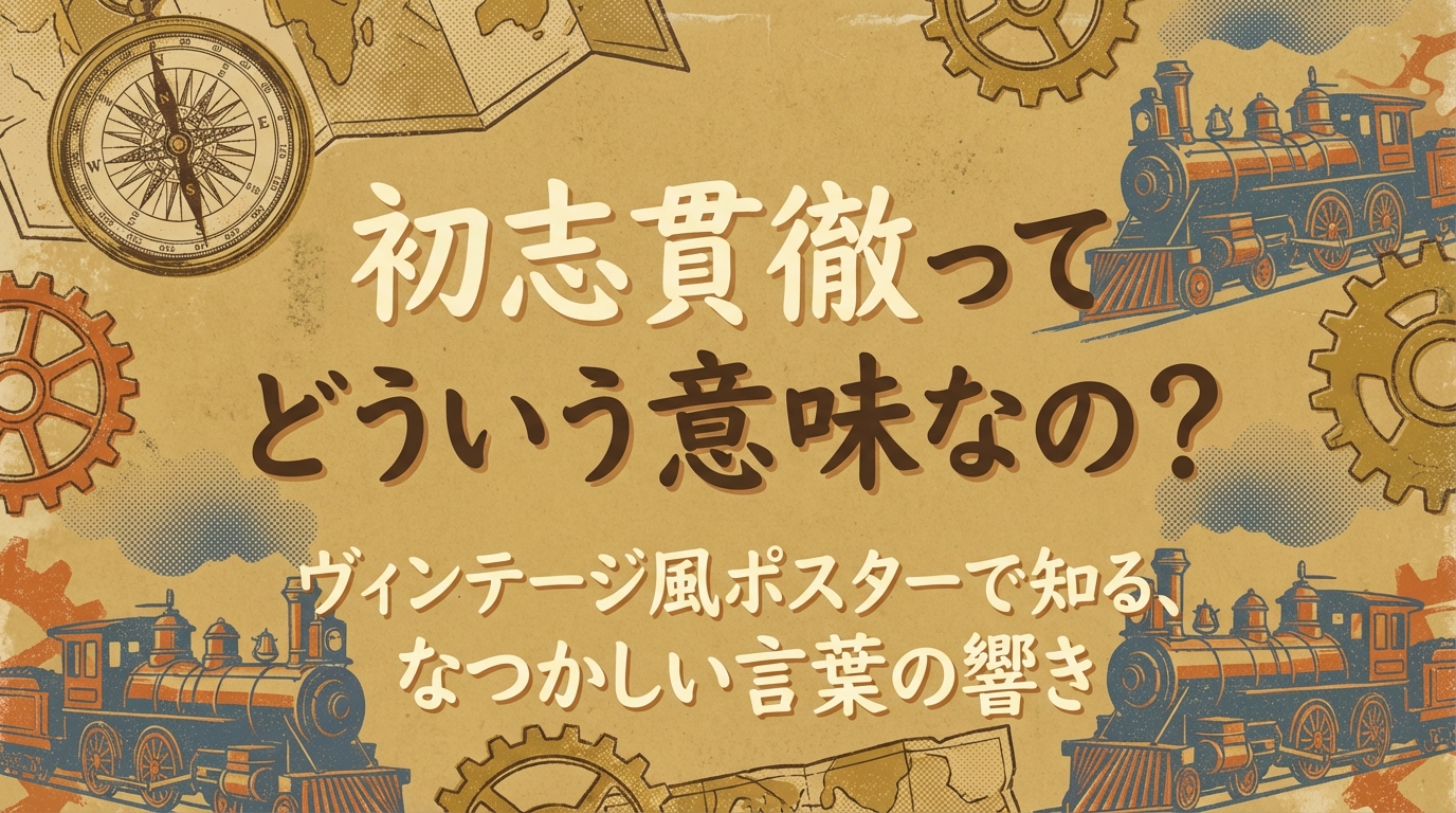 初志貫徹の意味とは？使い方・例文・続けるコツをやさしく解説