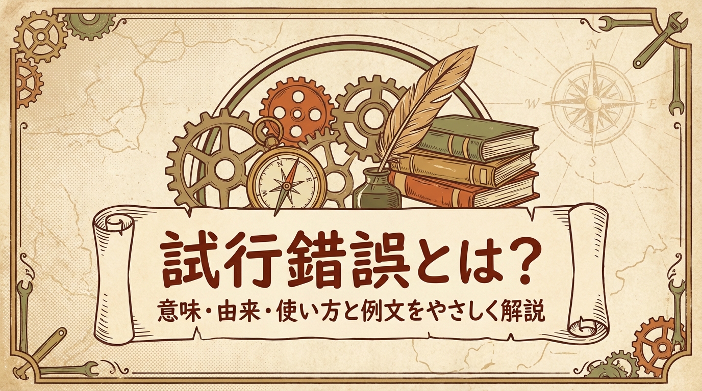 試行錯誤とは？意味・由来・使い方と例文をやさしく解説