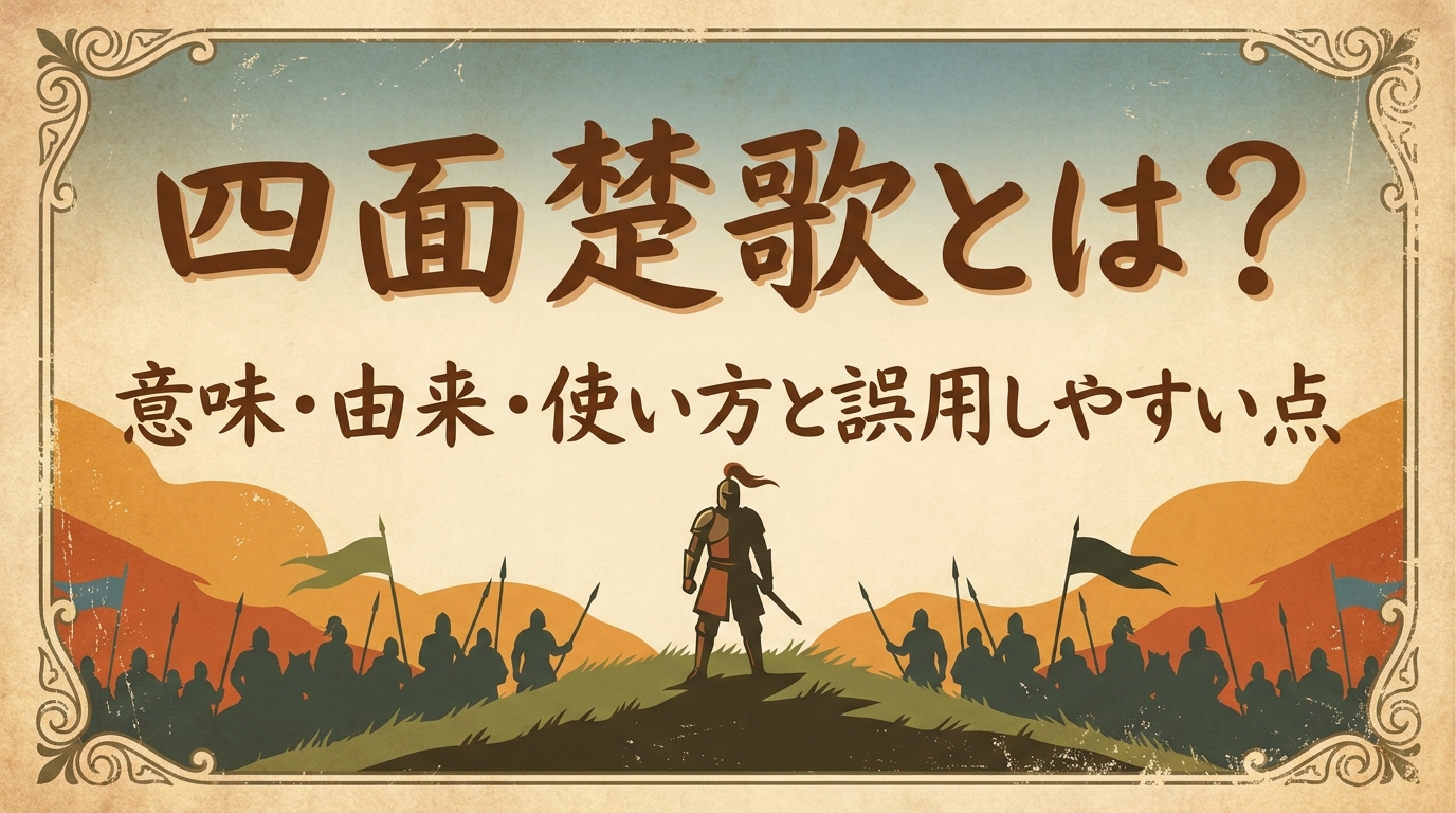 四面楚歌とは?意味・由来・使い方と誤用しやすい点