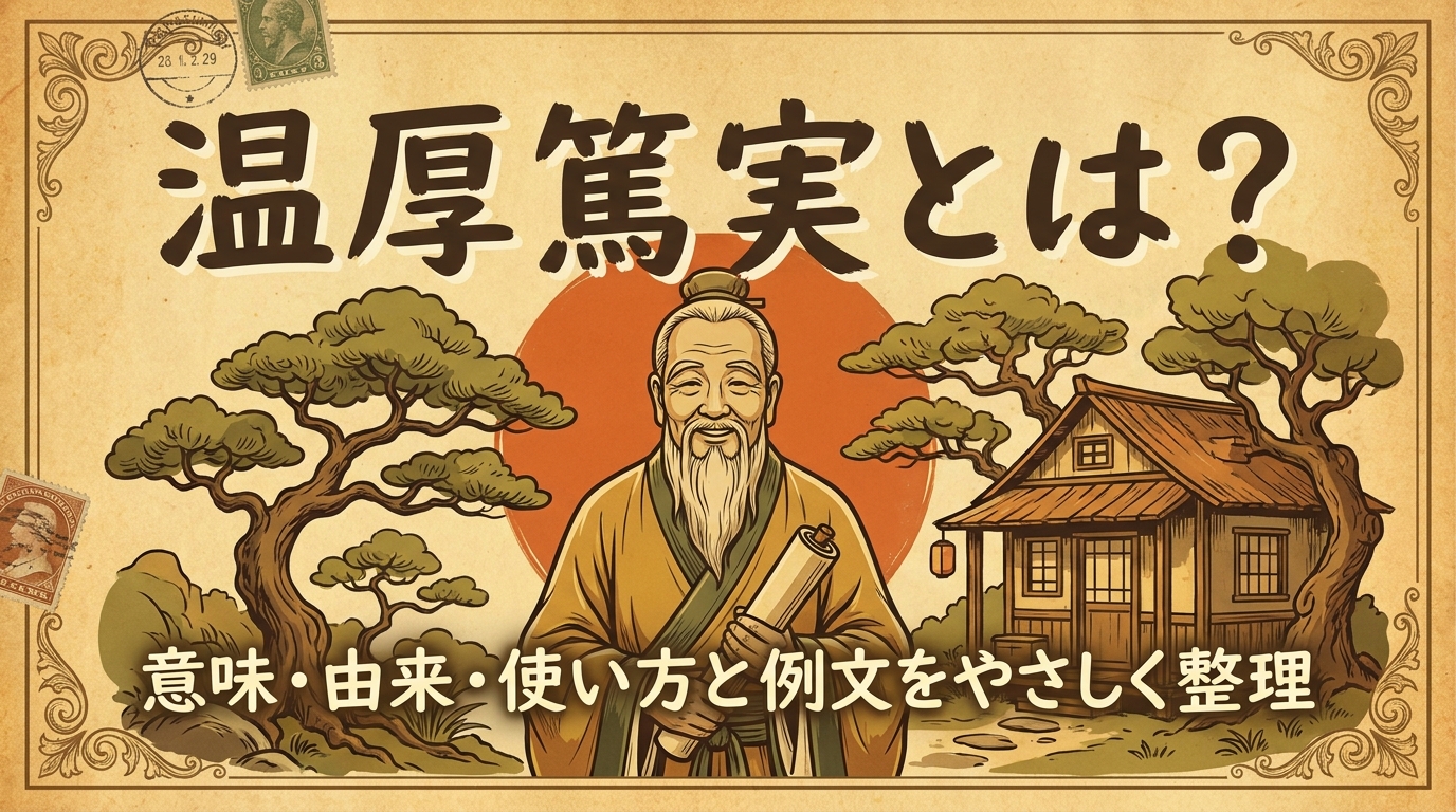 温厚篤実とは？意味・由来・使い方と例文をやさしく整理