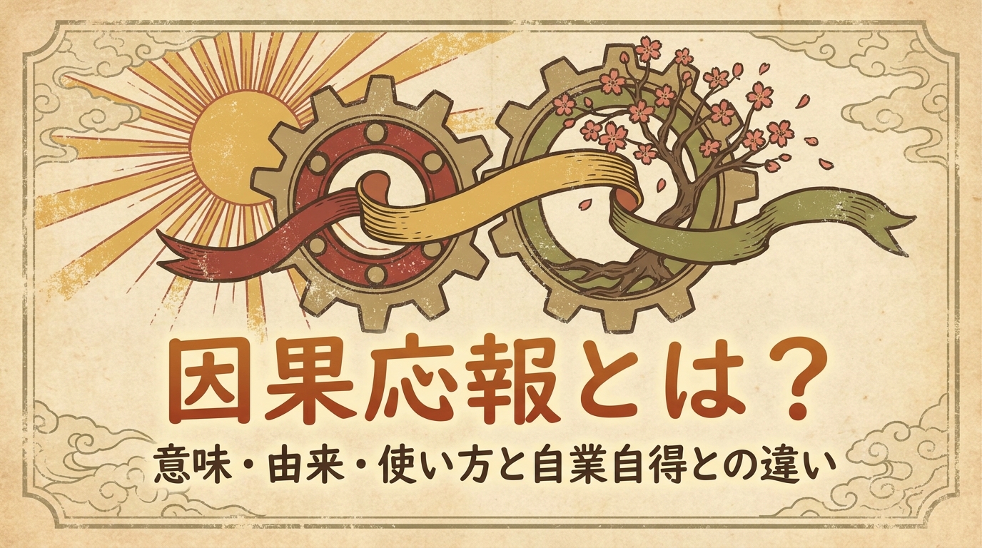 因果応報とは？意味・由来・使い方と自業自得との違い