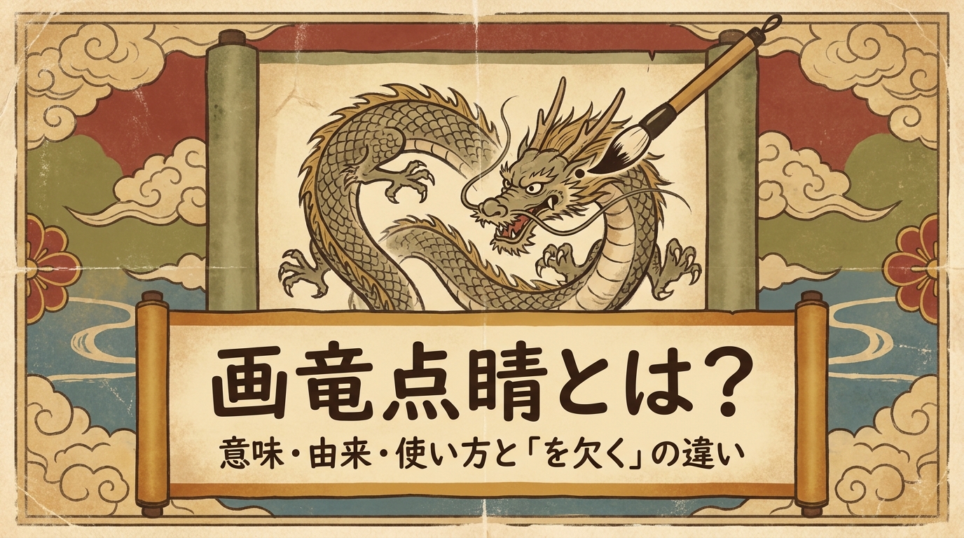 画竜点睛とは？意味・由来・使い方と「画竜点睛を欠く」の違い