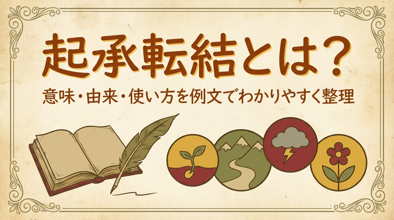 起承転結とは？意味・由来・使い方を例文でわかりやすく整理