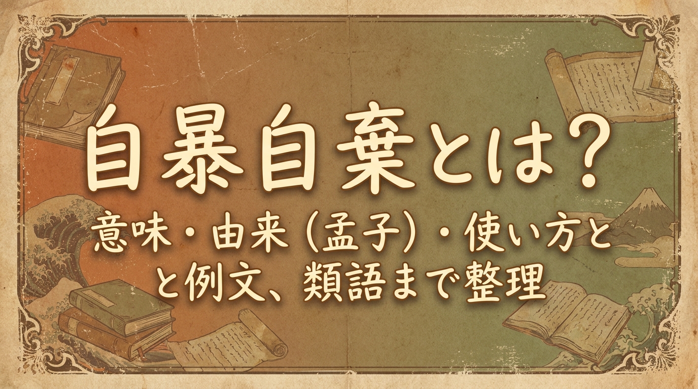自暴自棄とは？意味・由来（孟子）・使い方と例文、類語まで整理