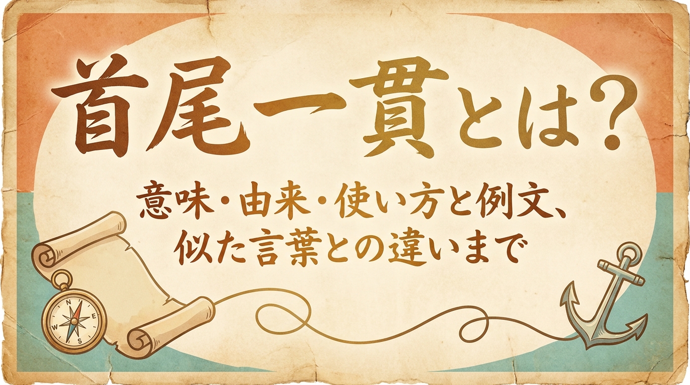 首尾一貫とは？意味・由来・使い方と例文、似た言葉との違いまで