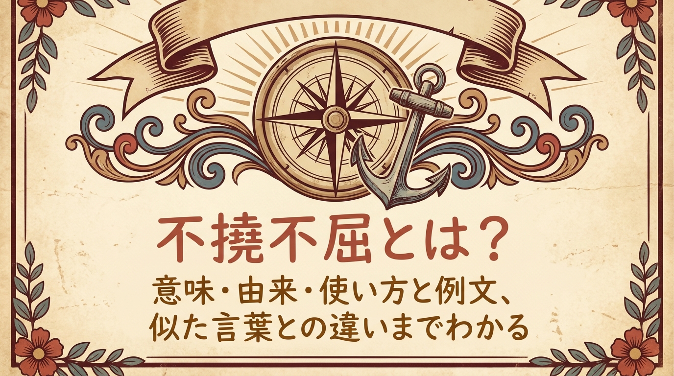 不撓不屈とは？意味・由来・使い方と例文、似た言葉との違いまでわかる