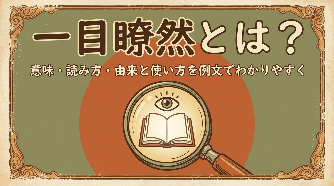 一目瞭然とは?意味・読み方・由来と使い方を例文でわかりやすく