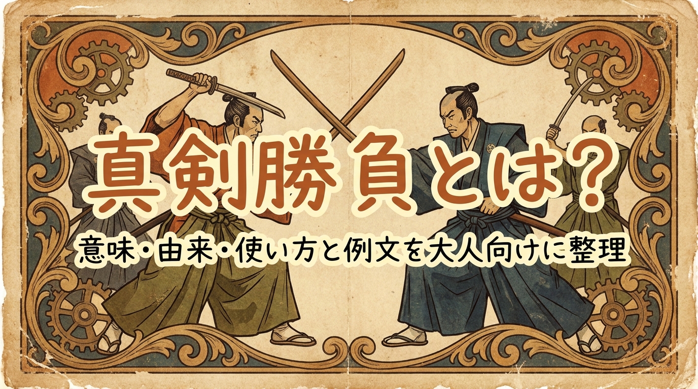 真剣勝負とは？意味・由来・使い方と例文を大人向けに整理