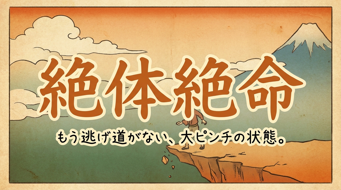 絶体絶命の意味・由来・使い方|「絶対絶命」は誤り?似た言葉との違いまで