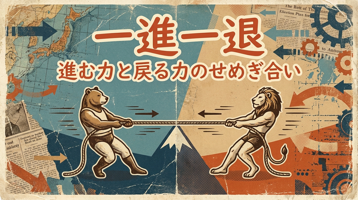 一進一退の意味・使い方・例文|拮抗する状況を正確に言い表す