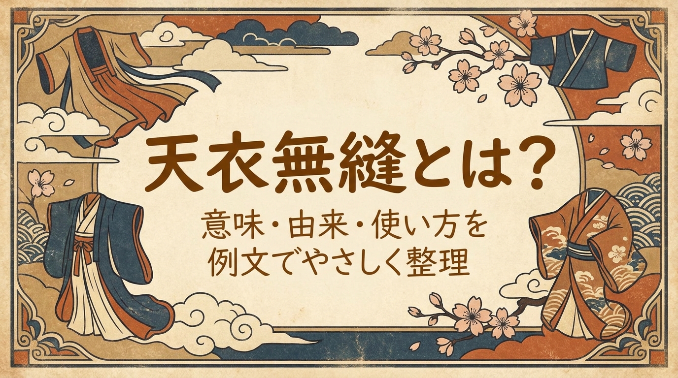 天衣無縫とは?意味・由来・使い方を例文でやさしく整理