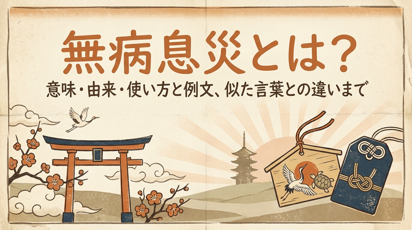無病息災とは?意味・由来・使い方と例文、似た言葉との違いまで