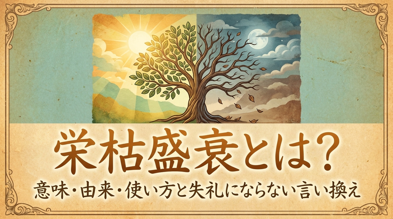 栄枯盛衰とは?意味・由来・使い方と失礼にならない言い換え