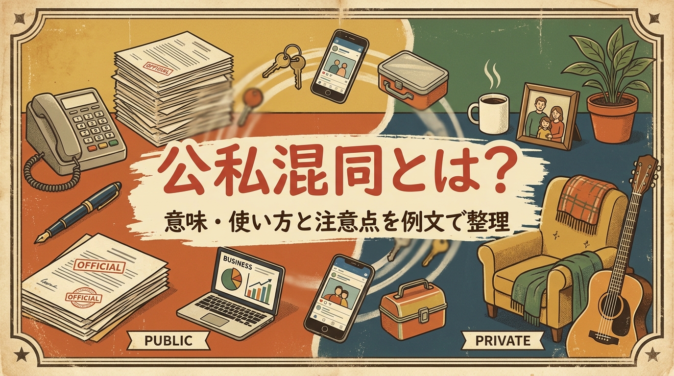 公私混同とは?意味・使い方と注意点を例文で整理