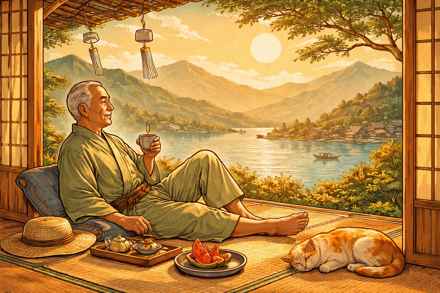 悠々自適の意味と読み方