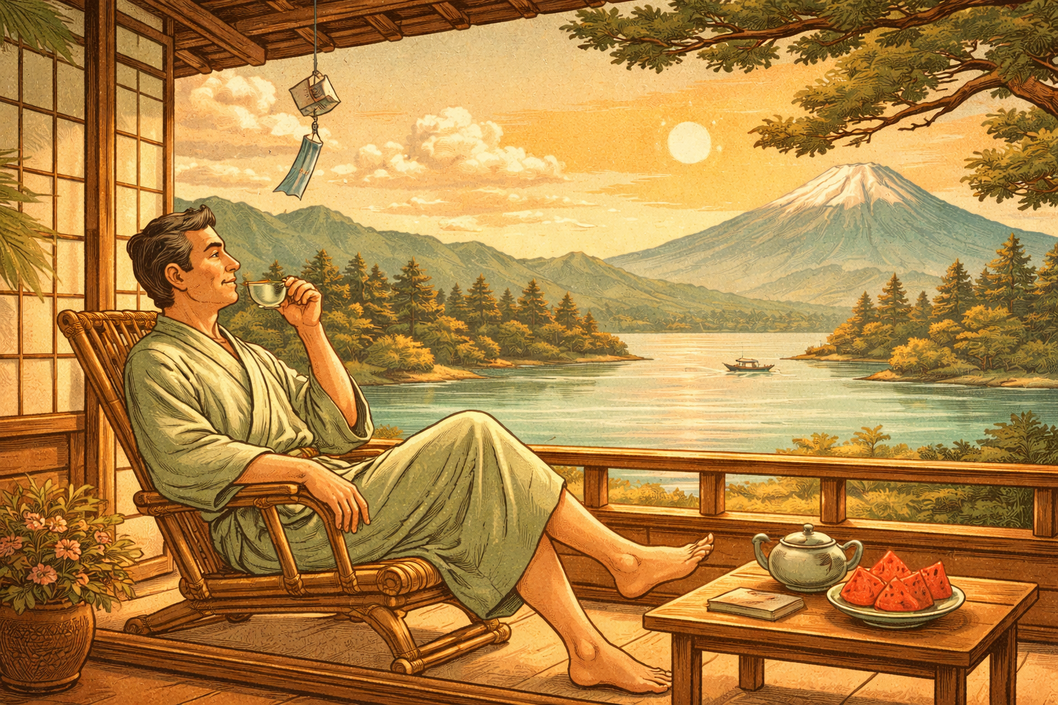 悠々自適を使った例文