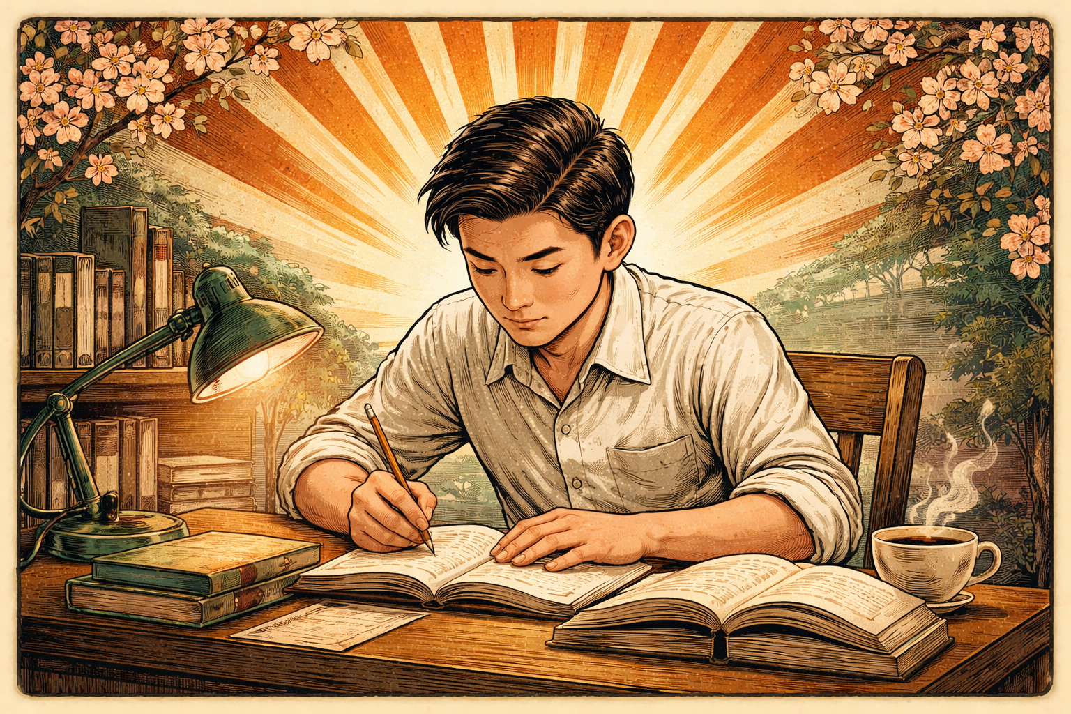 一心不乱を使った例文