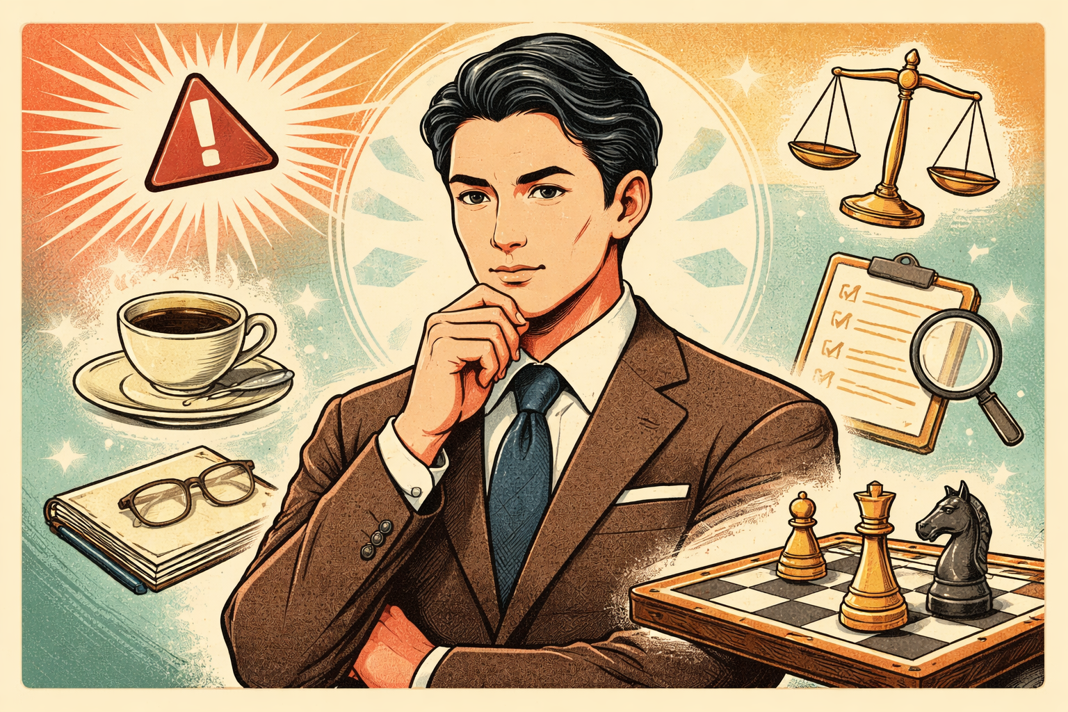 冷静沈着の使い方