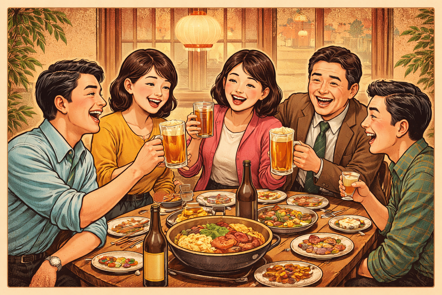 和気藹々を使った例文