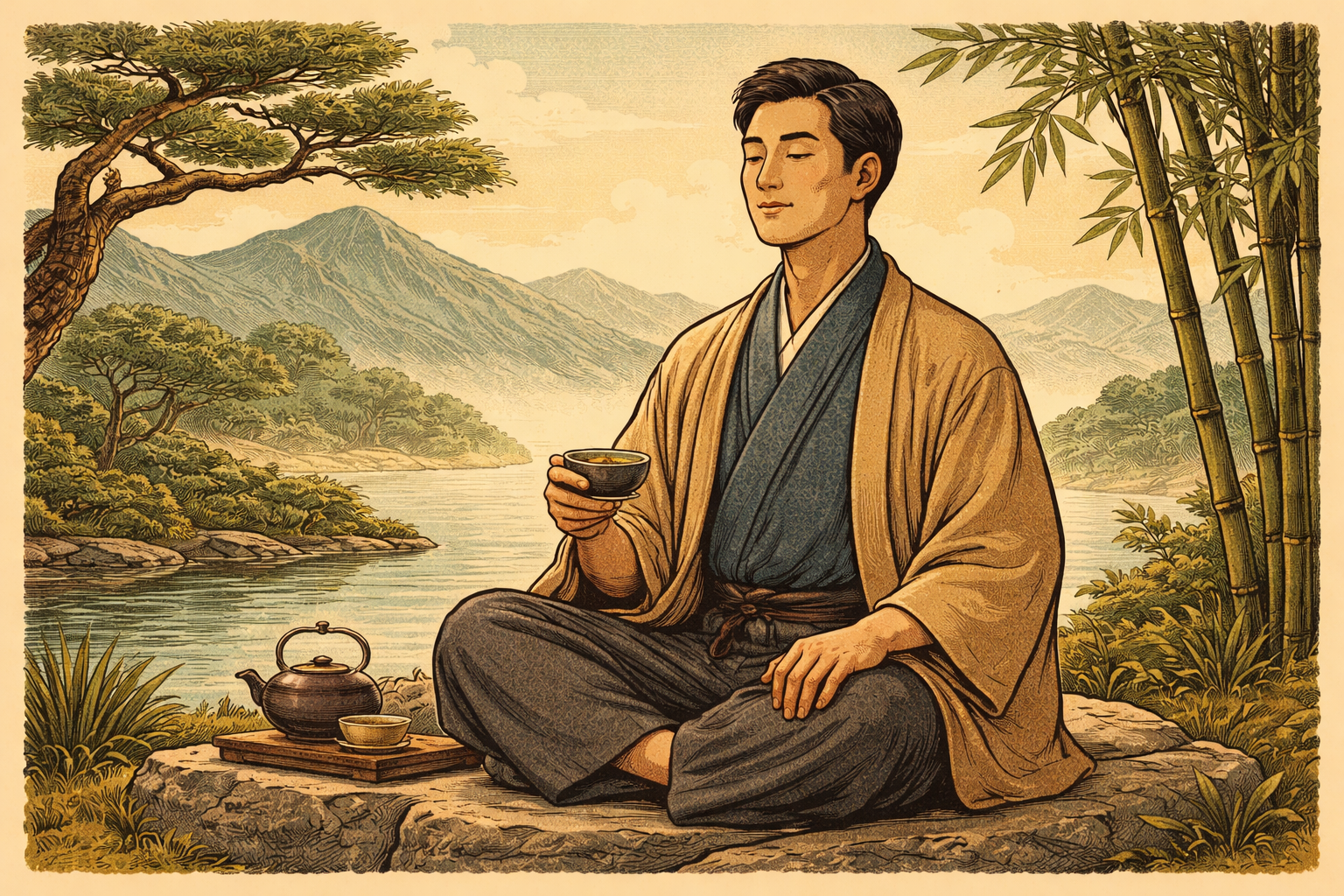 泰然自若を使った例文